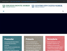 Tablet Screenshot of colegiomontehoreb.edu.mx